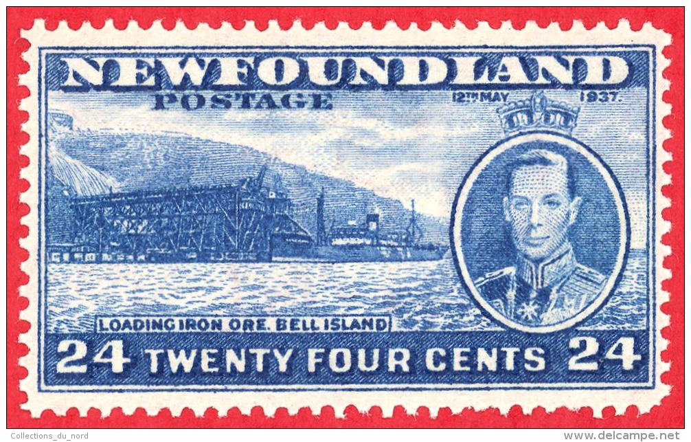 Newfoundland # 241 - 24 Cents -  Mint N/H - Dated 1937 - Loading Ore, Bell Island / Chargemenr De Minerai - 1908-1947