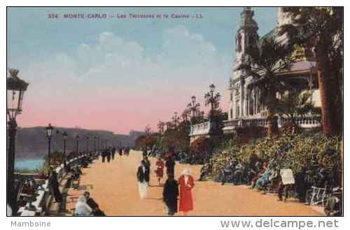 MONACO  Les Terrasses Et Le Casino  = LL 324 Colorisée - Terraces