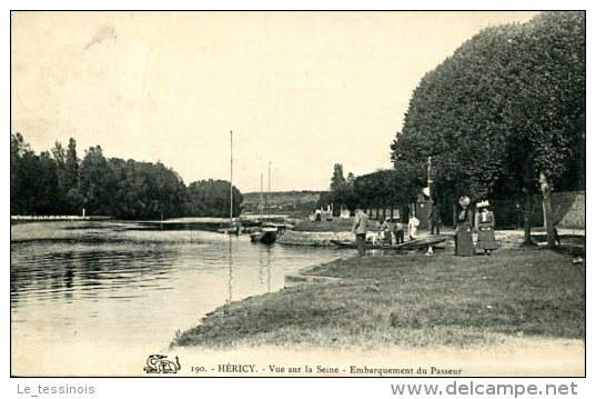 HERICY (77) - Embarquement Du Passeur Sur La Seine -convoyeur-ligne Fontaine-le-Port à Montereau - Other & Unclassified