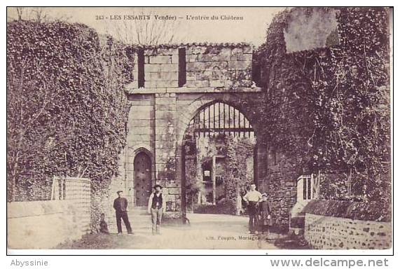 85 LES ESSARTS - (animé) L´entrée Du Château - Nr 243 Poupin - D3 281a - Les Essarts