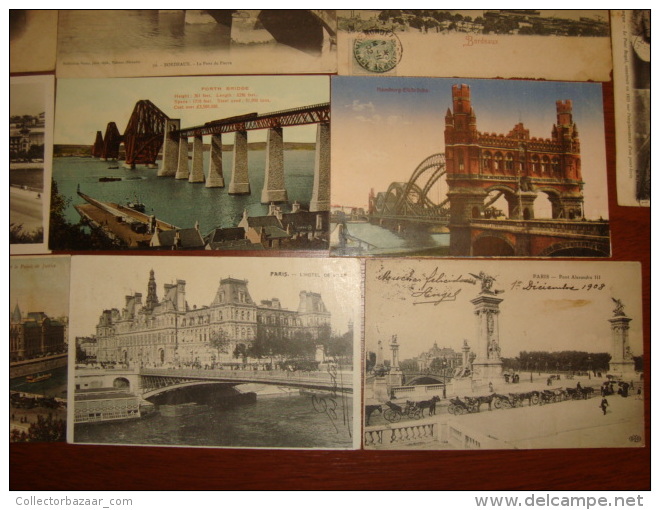BRIDGE Building Architecture  Collection Lot Of 22 Vintage  Ca1900 Original Postcard Cpa Ak (WL3_02) - Puentes