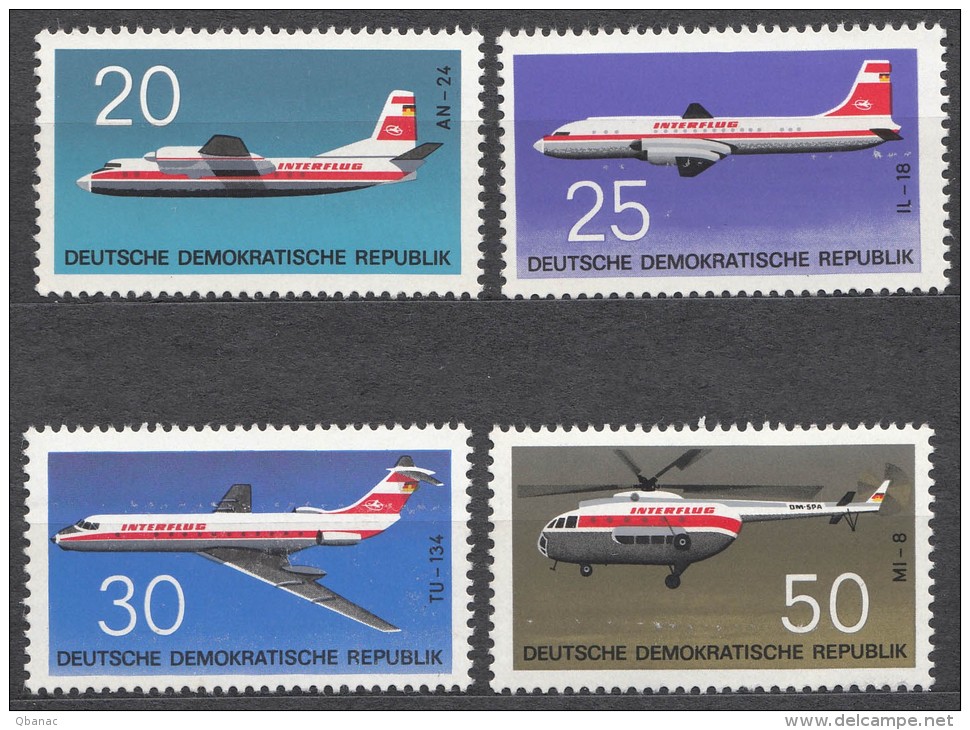 Germany Aviation Air Planes 1969 Mi#1524-1527 Mint Never Hinged - Autres (Air)