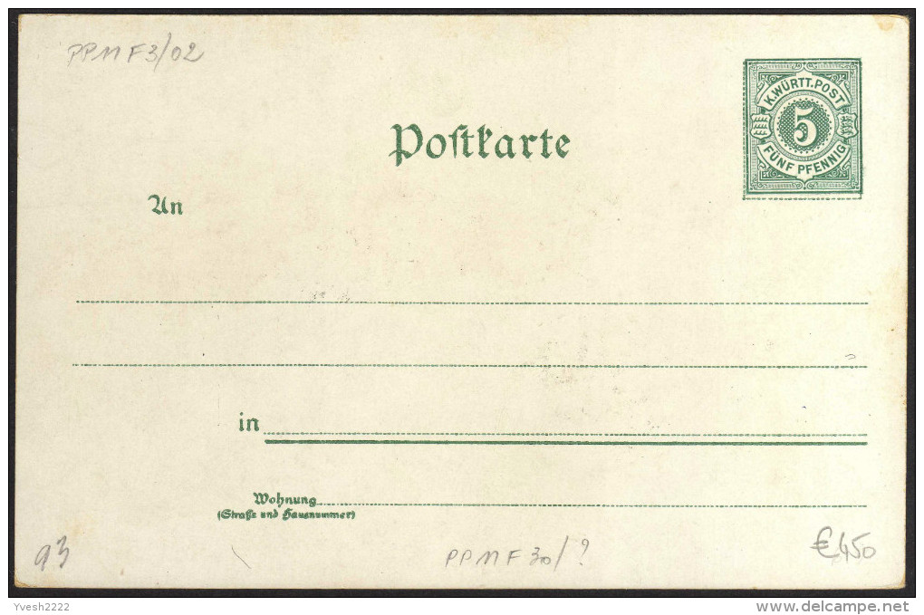 Württemberg 1900. Carte Entier TSC. König Karl Brücke Cannstatt. Curhaus König Wilhelm I, Mineralbad. Canoë - Termalismo