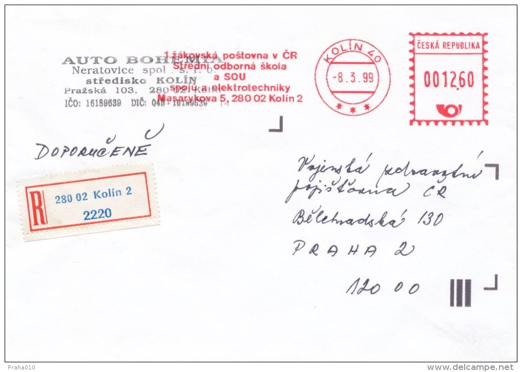 I0016 - Czech Rep. (1999) Postal Agencies KOLIN 40 / 280 02 Kolin 2 (R-letter!) - Covers & Documents