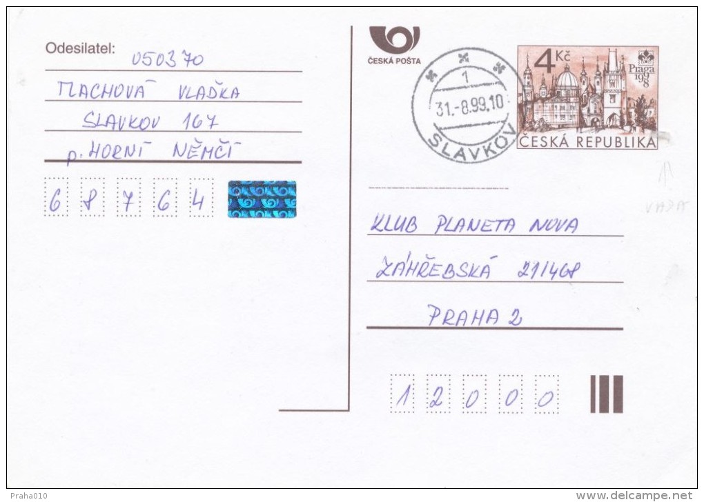 I0020 - Czech Rep. (1999) Postal Agencies SLAVKOV - Covers & Documents