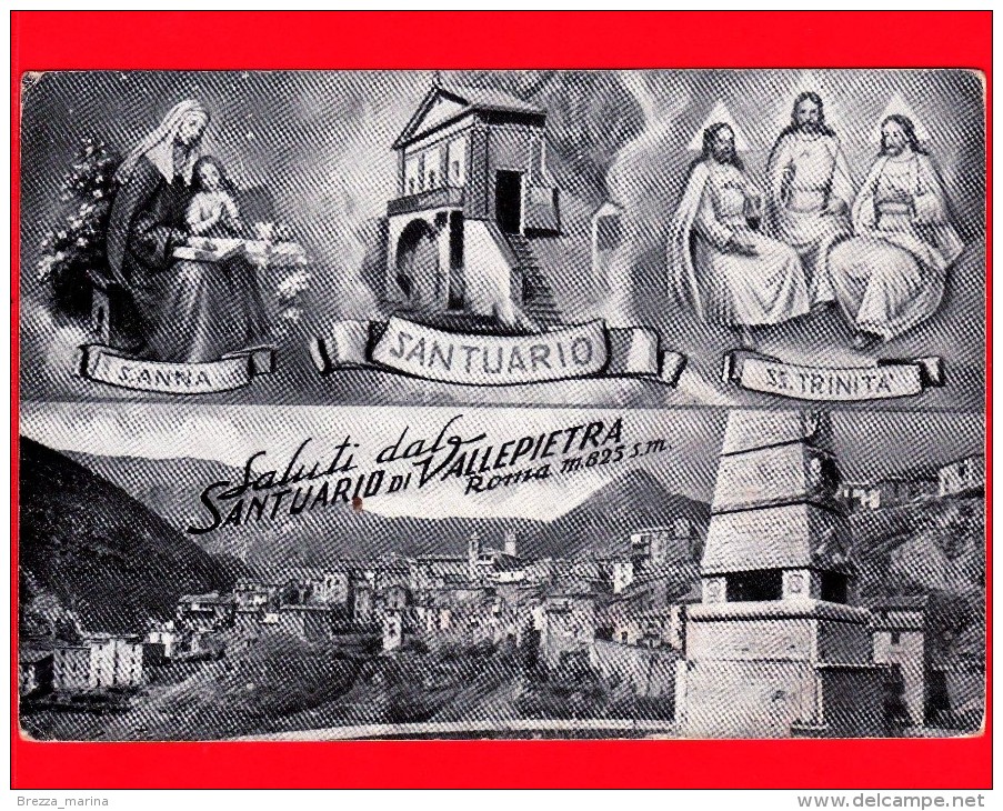 CARTOLINA – ITALIA - LAZIO - Vallepietra (Roma) - 1965 - Santuario S. Anna - SS. Trinità - Altri & Non Classificati