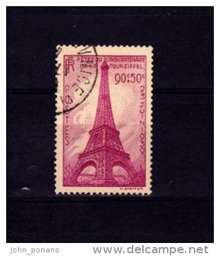 M] Stamp Timbre N° 339 France Oblitéré Tour Eiffel Tower 50 Ans - Autres & Non Classés