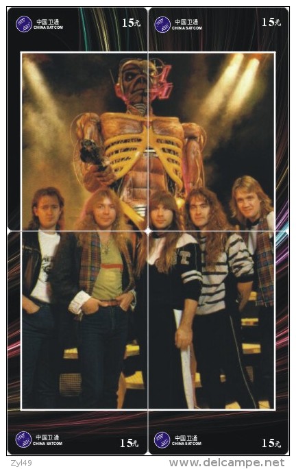 M08387 China Phone Cards Iron Maiden Puzzle 56pcs - Musik