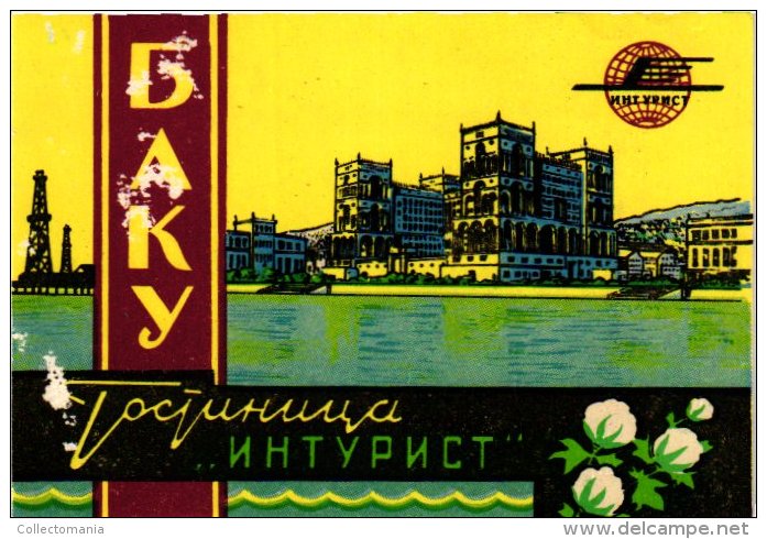 5 HOTEL LABELS Collection  RUSSIA  Rusland Russie VERY GOOD   SEE SCAN Original Etiquettes - Hotel Labels