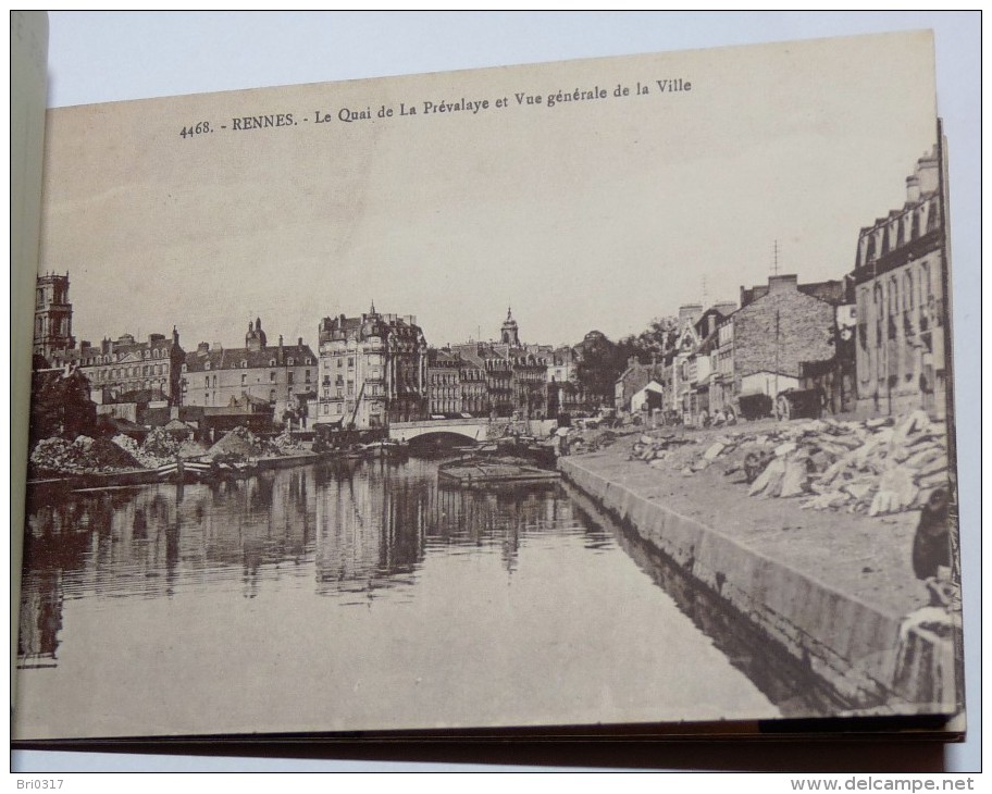 RENNES - 35  - Carnet 11 CPA : Hôtel de ville;Théâtre;Palais de justice; gare;quais; grotte; Thabor; serres.....