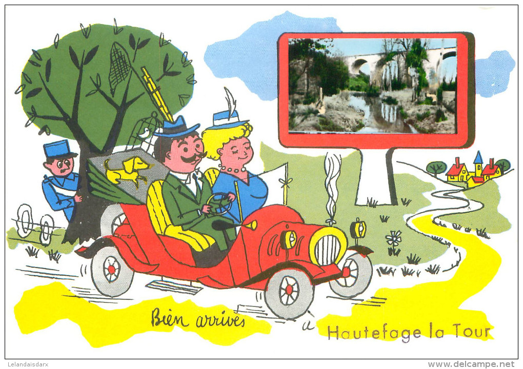 CPSM       Bien Arrivés à Hautefage La Tour       P  1350 - Sonstige & Ohne Zuordnung