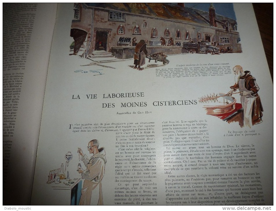 1941 Le Maréchal Et L'enfance; Le Colza-providence ; La Vie Des Moines Cistériens ; Ecole D'alpinisme Au Maroc - L'Illustration