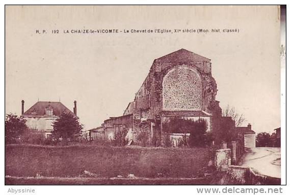 85 LA CHAIZE LE VICOME - Le Chevet De L´église - Nr 192 Pétis - D3 527 - La Chaize Le Vicomte