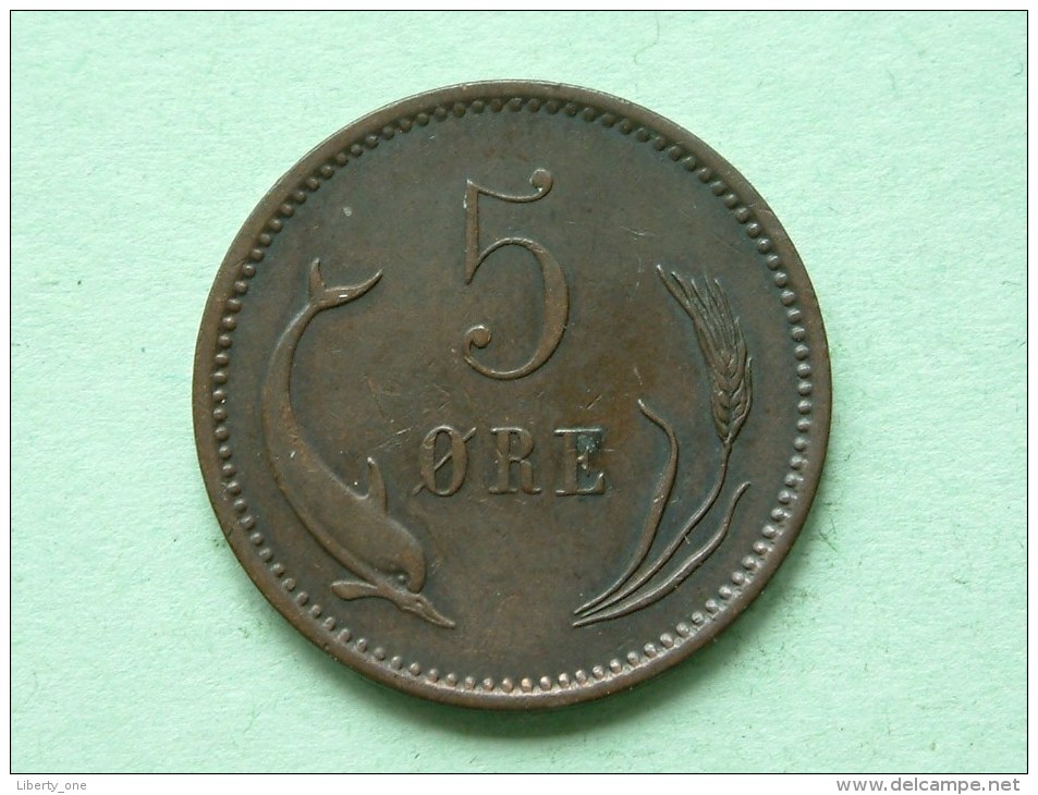 1874 CS - 5 ORE / KM 794.1 ( Uncleaned Coin / For Grade, Please See Photo ) !! - Danimarca