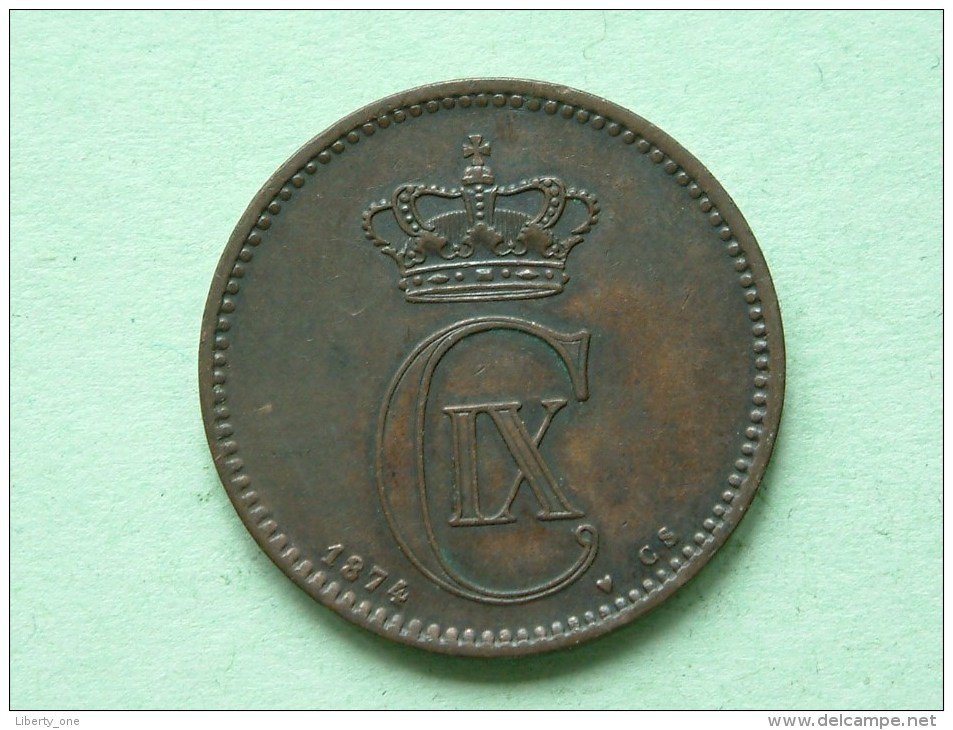 1874 CS - 5 ORE / KM 794.1 ( Uncleaned Coin / For Grade, Please See Photo ) !! - Danimarca