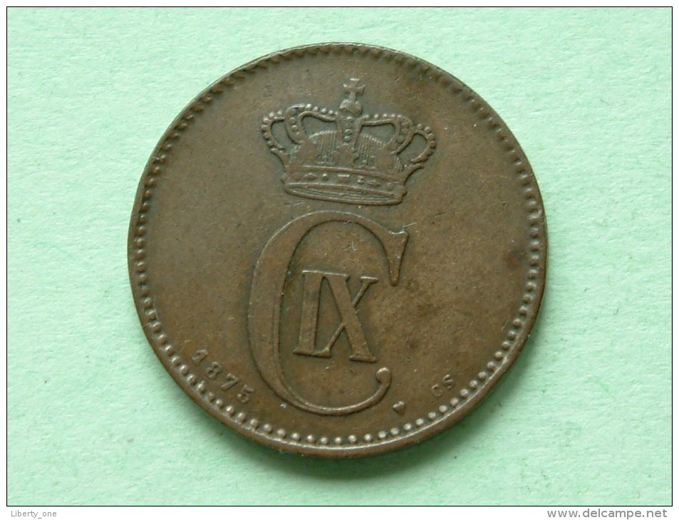 1875 CS - 2 ORE / KM 793.1 ( Uncleaned Coin / For Grade, Please See Photo ) !! - Danemark