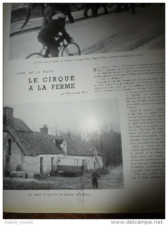 1941 Retour à La Ferme ,en Touraine, De L'éléphant Du Cirque AMAR ; En Afrique Noire; LUCHON Bibo ço Qu'ey Plan Det Païs - L'Illustration