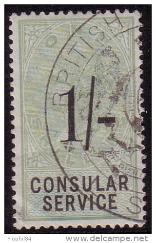 GRANDE BRETAGNE - CONSULAR SERVICE 1/- SHILLINH - CACHET BRITISH LIS........ - Fiscale Zegels