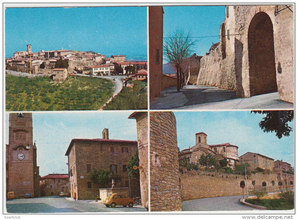 Bettona :  FIAT 500 - Piazza Cavour, Circonvallazione Etc - Multiview - Umbria, Italia - Turismo