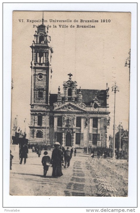 BELGIQUE BRUXELLES Exposition De Bruxelles 1910 Palais De La Ville De Bruxelles - Expositions Universelles