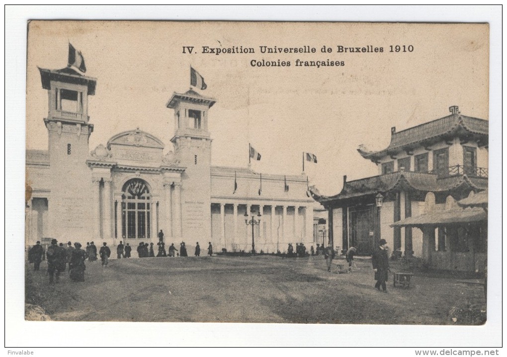 BELGIQUE BRUXELLES Exposition De Bruxelles 1910 Colonies Française - Expositions Universelles