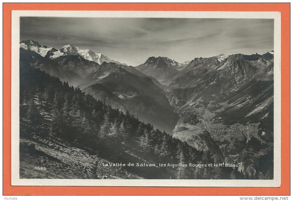 MOL2/209, La Vallée De Salvan, Les Aiguilles Rouges Et Le Mont Blanc, Non Circulée - Salvan