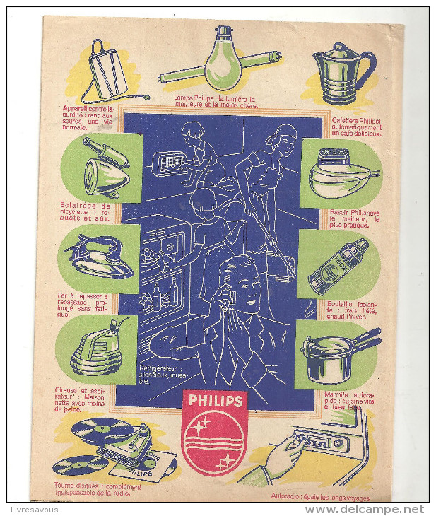 Protège Cahier Publicité Philips Joie Et Confort Dans La Maison Disque Philips - Omslagen Van Boeken