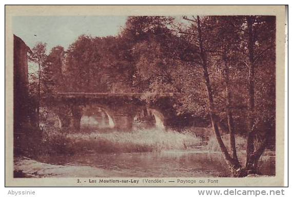 85 LES MOUTIERS SUR LAY - Paysage Au Pont - Nr 3 Jehly Poupin - D3 307a - Moutiers Les Mauxfaits