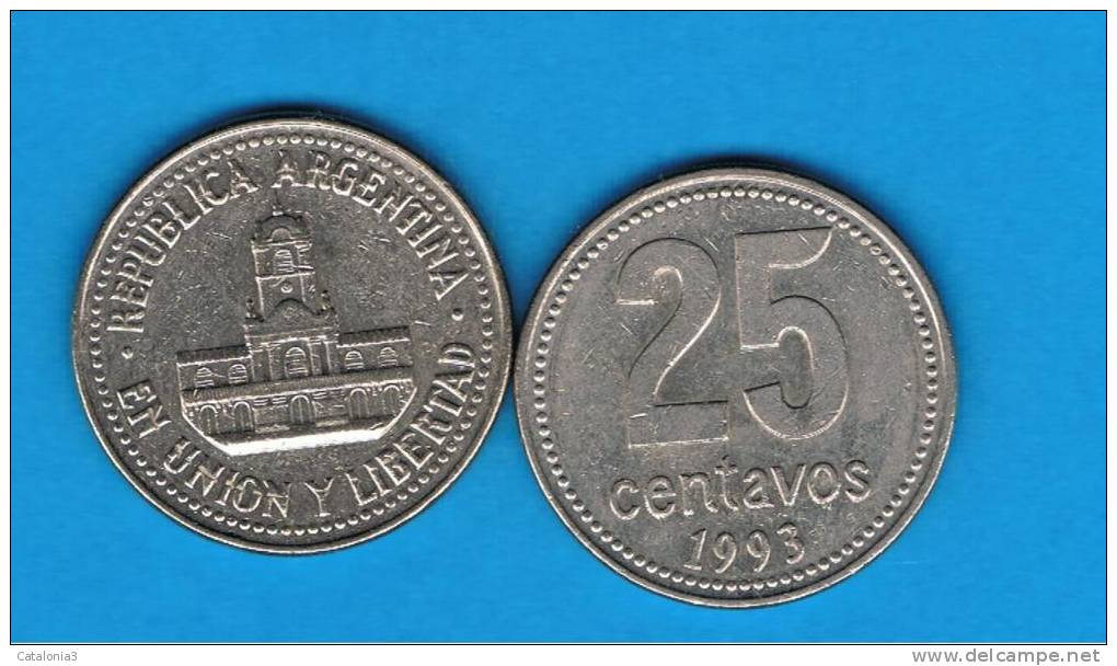 ARGENTINA -  25 Centavos  1993  KM85a - Argentine