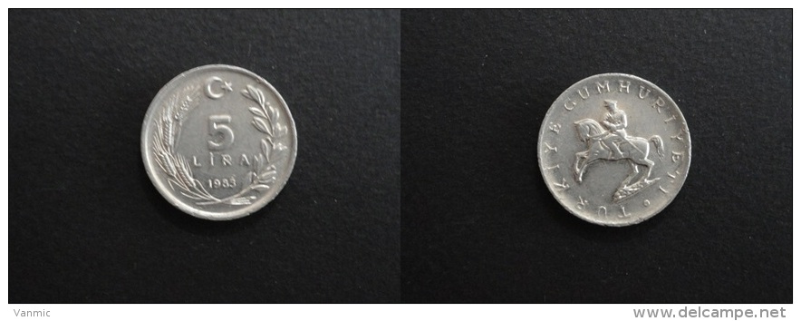 1983 - 5 LIRA TURQUIE - TURKEY - Turquia