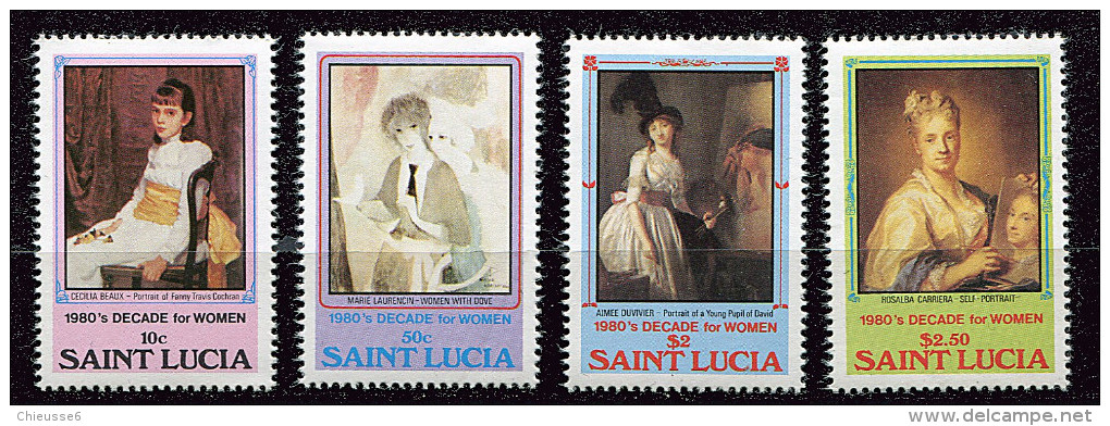 Ste Lucie ** 559 à 562 - Décennie De La Femme De 1980. Tableaux - St.Lucie (1979-...)