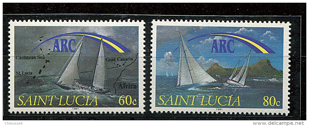 Ste Lucie ** 977/978 - Rallye Transatlantique Pour Yachts De Croisière - St.Lucie (1979-...)