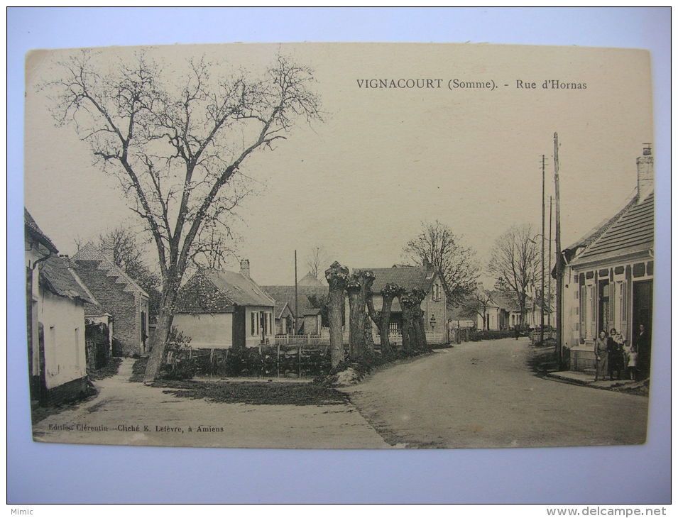 VIGNACOURT " Rue D´hornas "  (80650) - Vignacourt