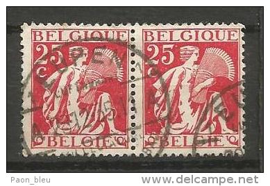 Belgique - N°339 Paire - Obl. EUPEN 28-12-35 - 1932 Ceres En Mercurius