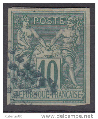 #57# COLONIES GENERALES N° 32 Oblitéré Losange De Points Bleus (Réunion) - Sage