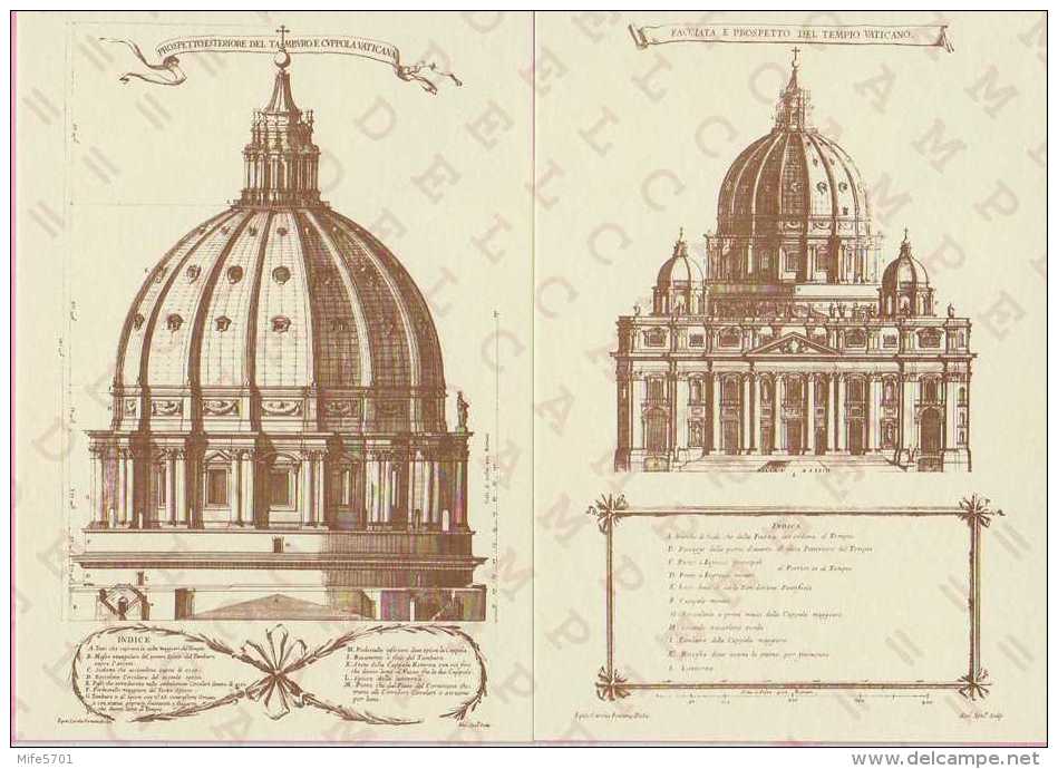 VATICANO 4 INTERI POSTALI 400° ANNIVERSARIO COSTRUZIONE DELLA CUPOLA DI SAN PIETRO L. 650 - 1990 CATALOGO FILAGRANO C35 - Entiers Postaux