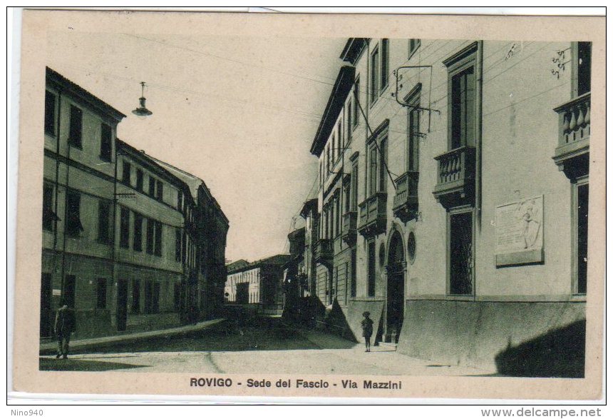 ROVIGO - SEDE DEL FASCIO - VIA MAZZINI - F/P -V: 1929 - Rovigo