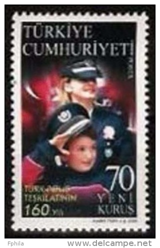 2005 TURKEY 160TH ANNIVERSARY OF THE TURKISH POLICE ORGANIZATION MNH ** - Police - Gendarmerie