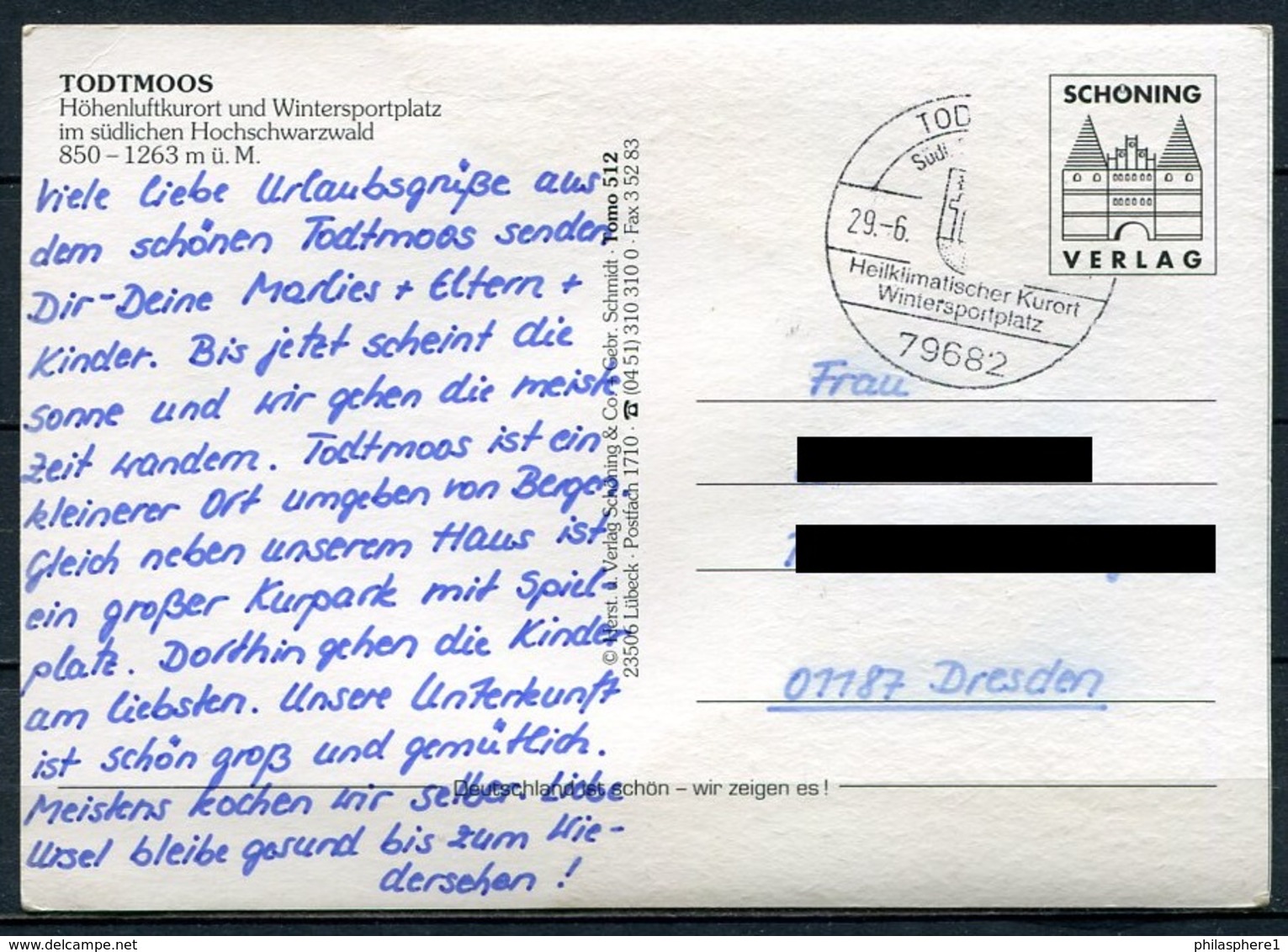 (2001) Grüße Aus Todtmoos / Mehrbildkarte M. Wappen - Gel. - Tomo 512   Schöning Verlag - Todtmoos