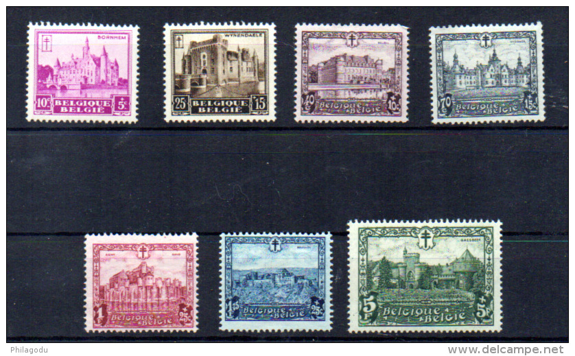 1930   Châteaux, Tourisme   308 / 314*, Cote 60 €, - Unused Stamps