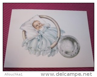 Nice 1958 Carte Postale Fantaisie Chromo Faire Part De Naissance De Roland La Fête Et Les Voeux -- - Geboorte & Doop