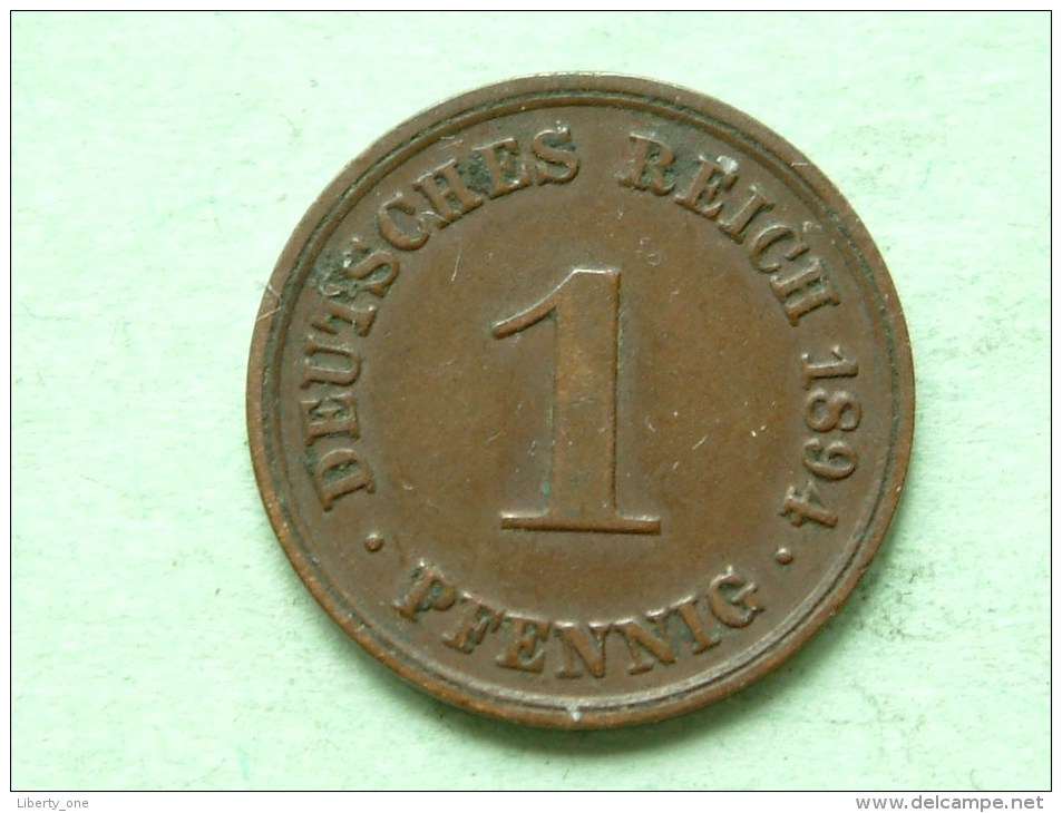 1894 D - 1 PFENNIG / KM 10 ( For Grade , Please See Photo ) ! - 1 Pfennig