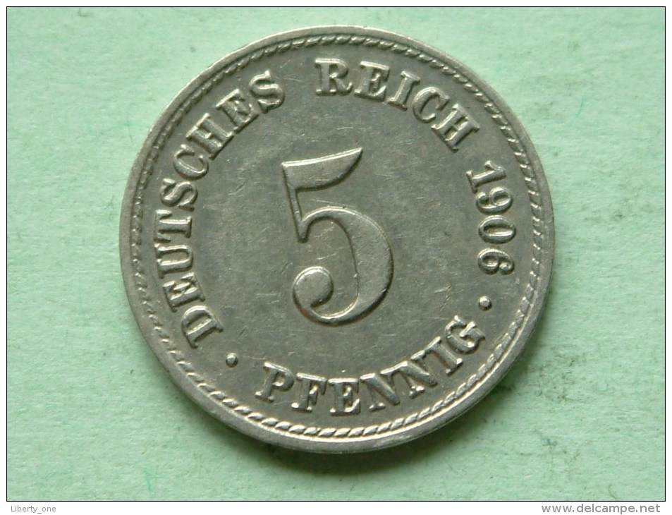 1906 A - 5 PFENNIG / KM 11 ( For Grade , Please See Photo ) ! - 5 Pfennig