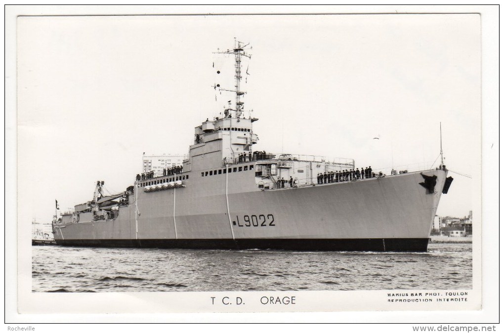 Bateaux-Marine Nationale France- T.C.D. ORAGE-  L90226  Photo Marius BAR - Warships