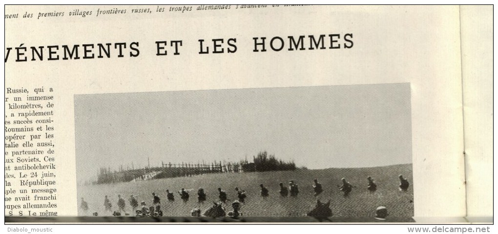 1941 Guerre ALLEMAGNE-RUSSIE ; Portrait Soie De Pétain ;Secours National ; Cheval Roi à Paris; Elevage Du Lapin Partout - L'Illustration