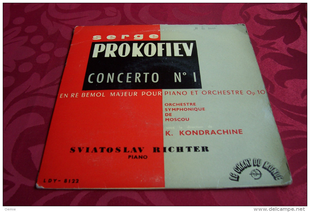 SERGE PROKOFIEV  °  CONCERTO No1 EN RE BEMOL MAJEUR POUR PIANO ET ORCHESTRE OP 10 - Classique