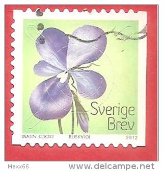 SVEZIA - SVERIGE USATO - 2012 - Fiori - Meadow Flowers - Buskviol - WNS SE036.12 - Oblitérés