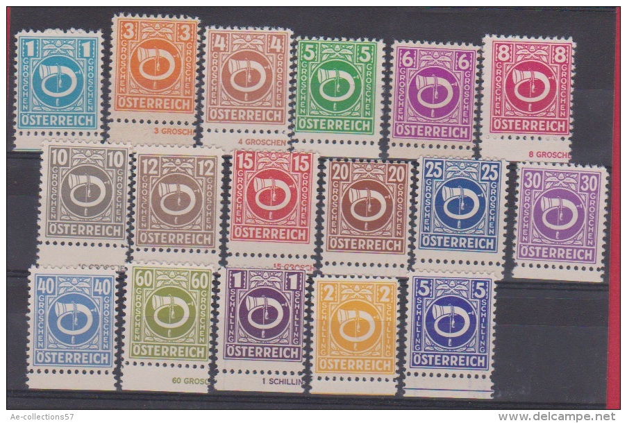 AUTRICHE //  Série   N 517 à 533  //   NEUF **  // - Unused Stamps