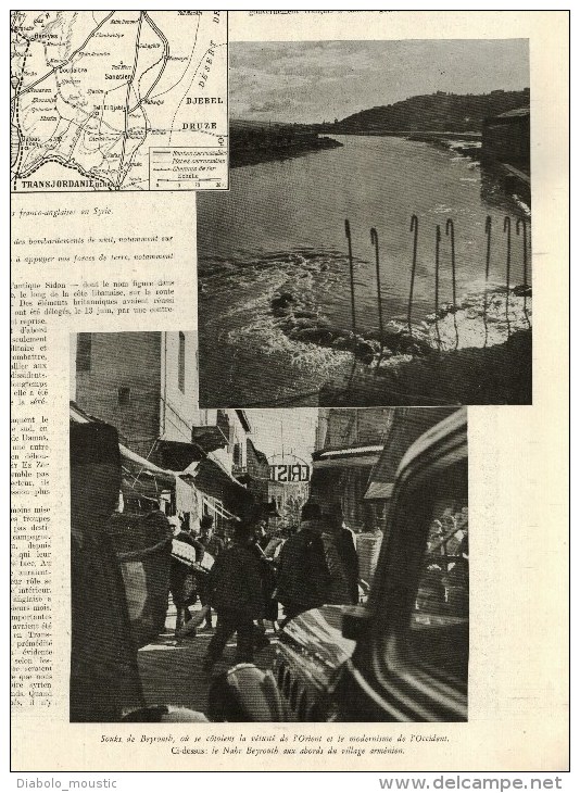 1941 BEYROUTH ; Usines à graines; SNCF vapeur et électrique ;Camp prisonniers français;  ZOO pouponnière