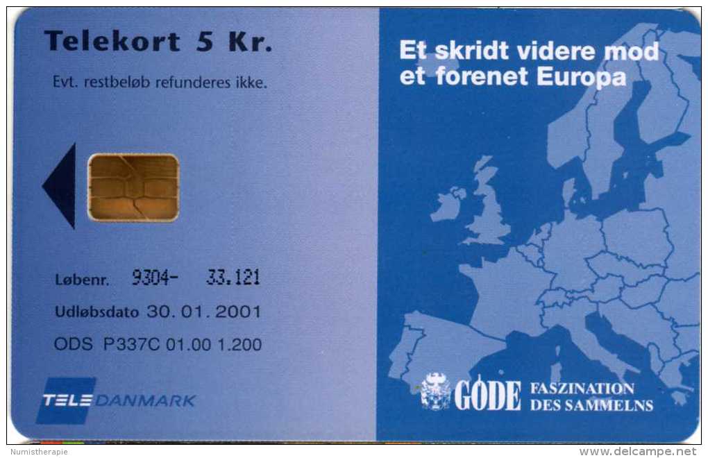 TeleDanmark Telekort 5 Kr. : Millenium 2000 Médaille Calendrier - Briefmarken & Münzen